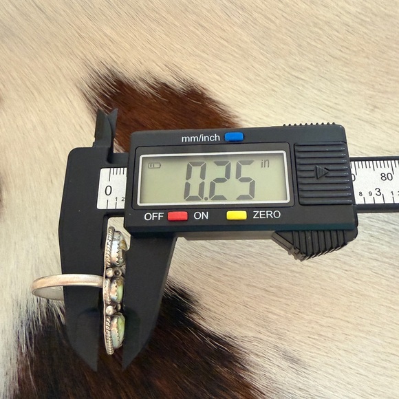 ❤️ Palomino Variscite Navajo 3 Stone Heart Brushed Sterling 925 Adjustable Ring - Picture 13 of 13